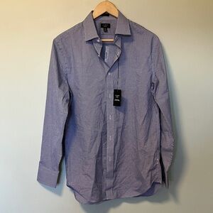 NWT J. Crew Ludlow Slim Men’s Blue Micro-Check Dress Shirt